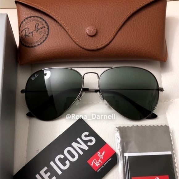 Ray-Ban Aviator RB3025 Black New - Picture 6 of 12